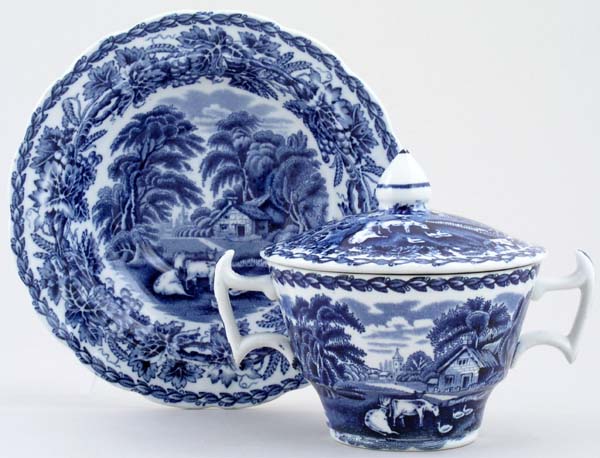 Covered Cup and Saucer c1930